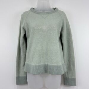 DKNY Jeans Sweater Womens L Mint Green VTG 90s‎ Lambswool Blend 100% New York